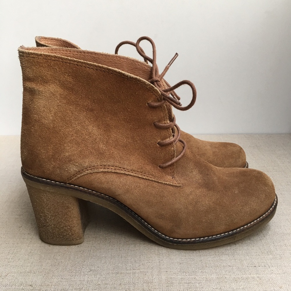 Hibou Women EU 38 Brown Suede Lace-Up Boots